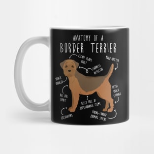 Border Terrier Grizzle and Tan Dog Anatomy Mug